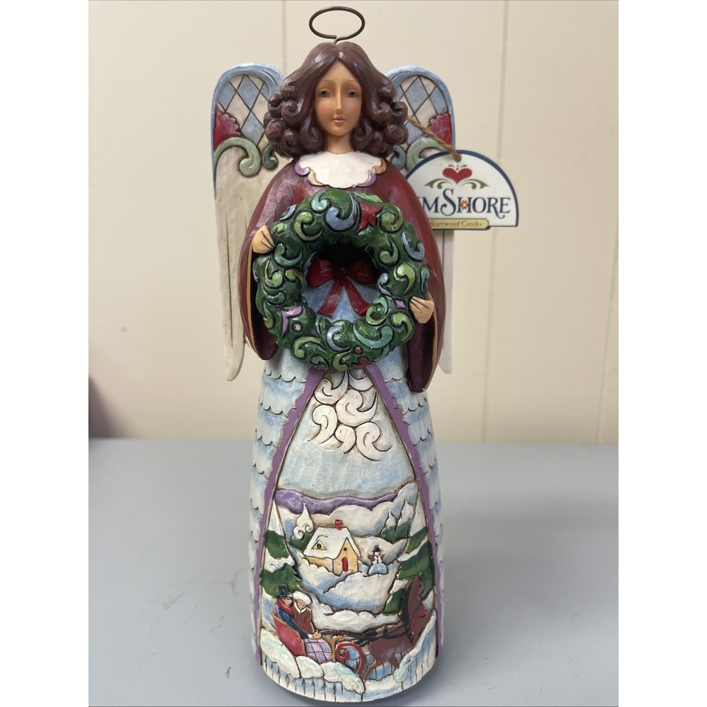 Jim Shore 4013508 Musical Christmas Angel Winter's Joy Plays Jingle Bells -works